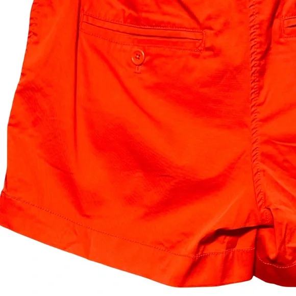 J.Crew Chino NEW 4” Cotton Flat Front Shorts in Vivid Flame size 2 - Picture 9 of 14